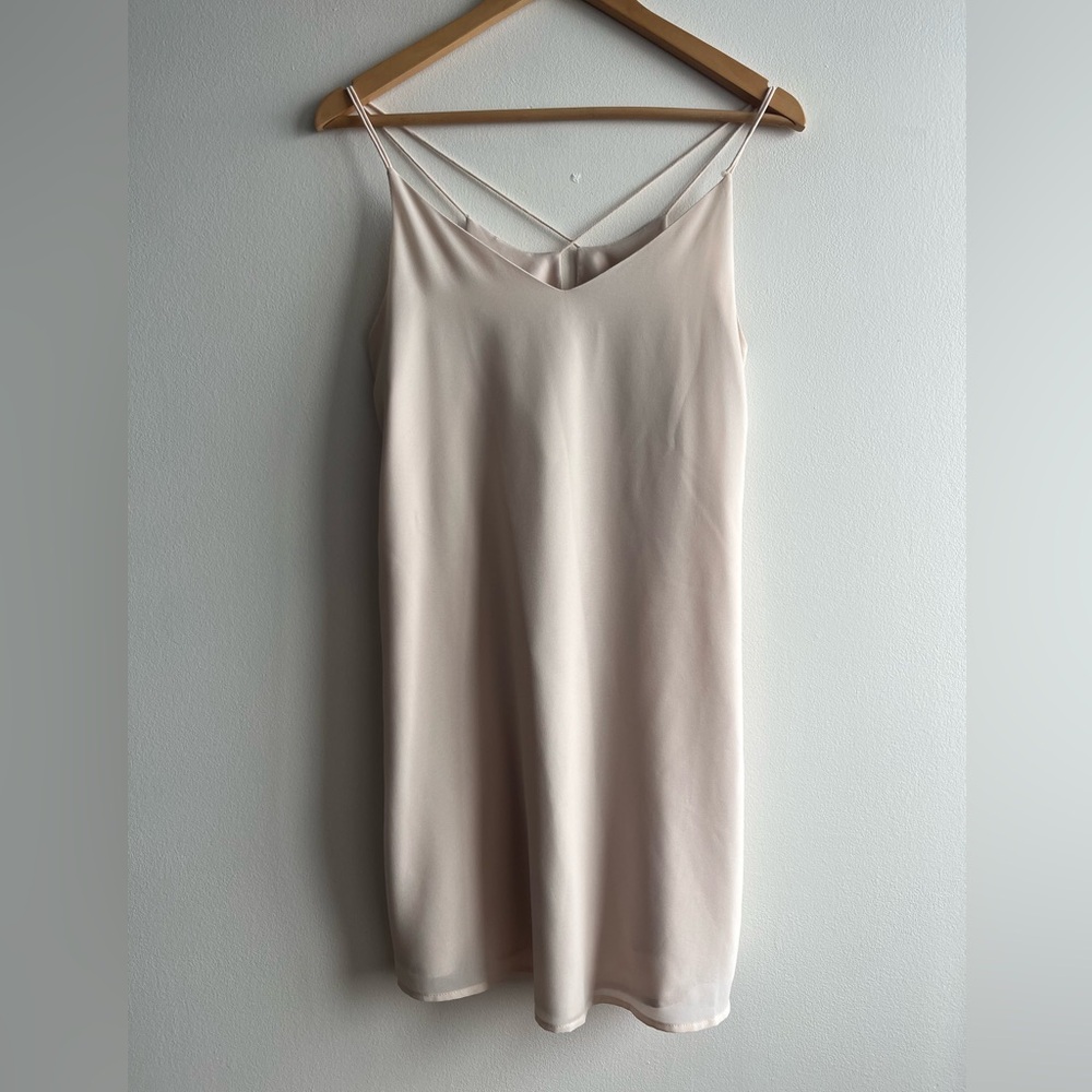 Cream Slip Dress Size M Naked Zebra